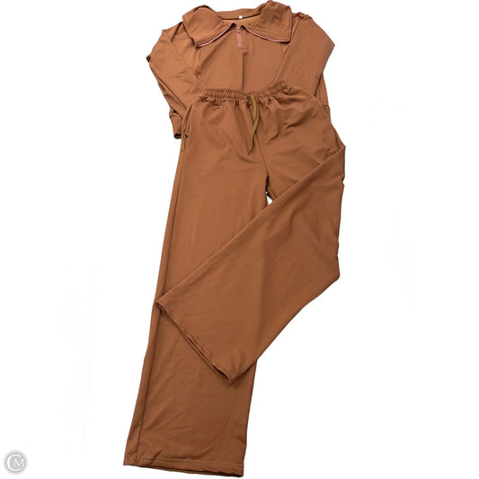 Athletic Pants 2pc By Clothes Mentor In Brown, Size: M