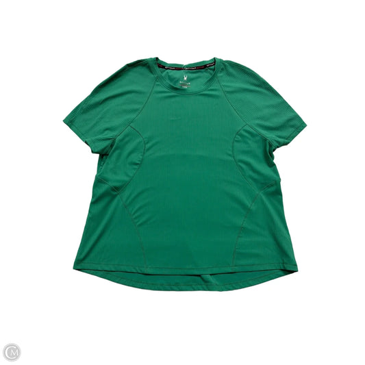 Athletic Top Short Sleeve By Spyder In Green, Size: Xl