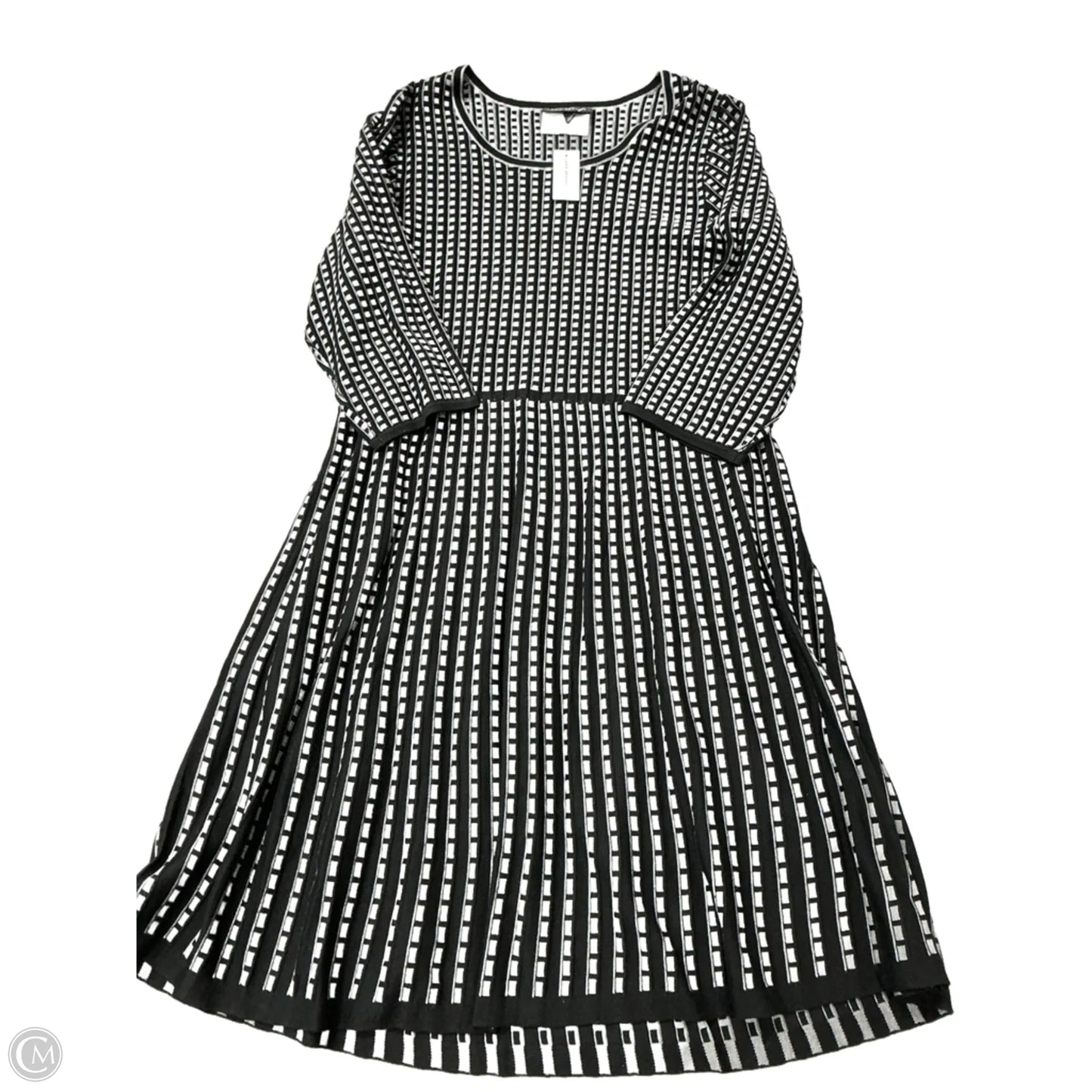 Dress Sweater By Lane Bryant In Black & Grey, Size: 1x