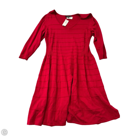 Dress Sweater By Lane Bryant In Red, Size: 1x