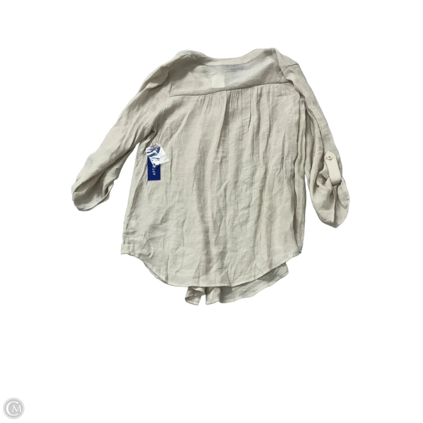 Top Long Sleeve By Apt 9 In Tan, Size: S