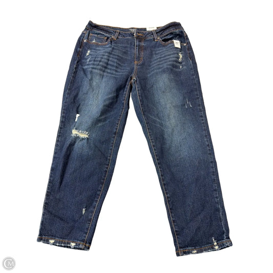 Jeans Straight By Time And Tru In Blue Denim, Size: 14