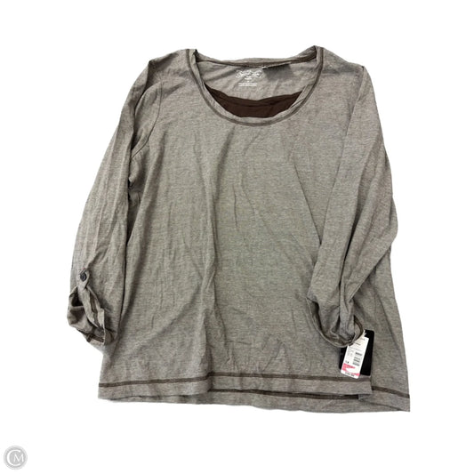 Top Long Sleeve By crystal kobe In Brown, Size: 1x