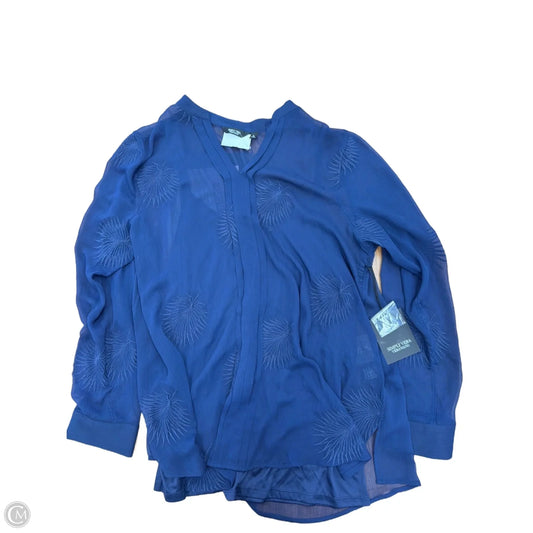 Top Long Sleeve By Simply Vera In Blue, Size: Xl