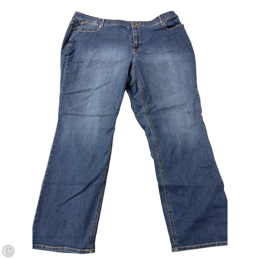 Jeans Straight By Cj Banks In Blue Denim, Size: 22