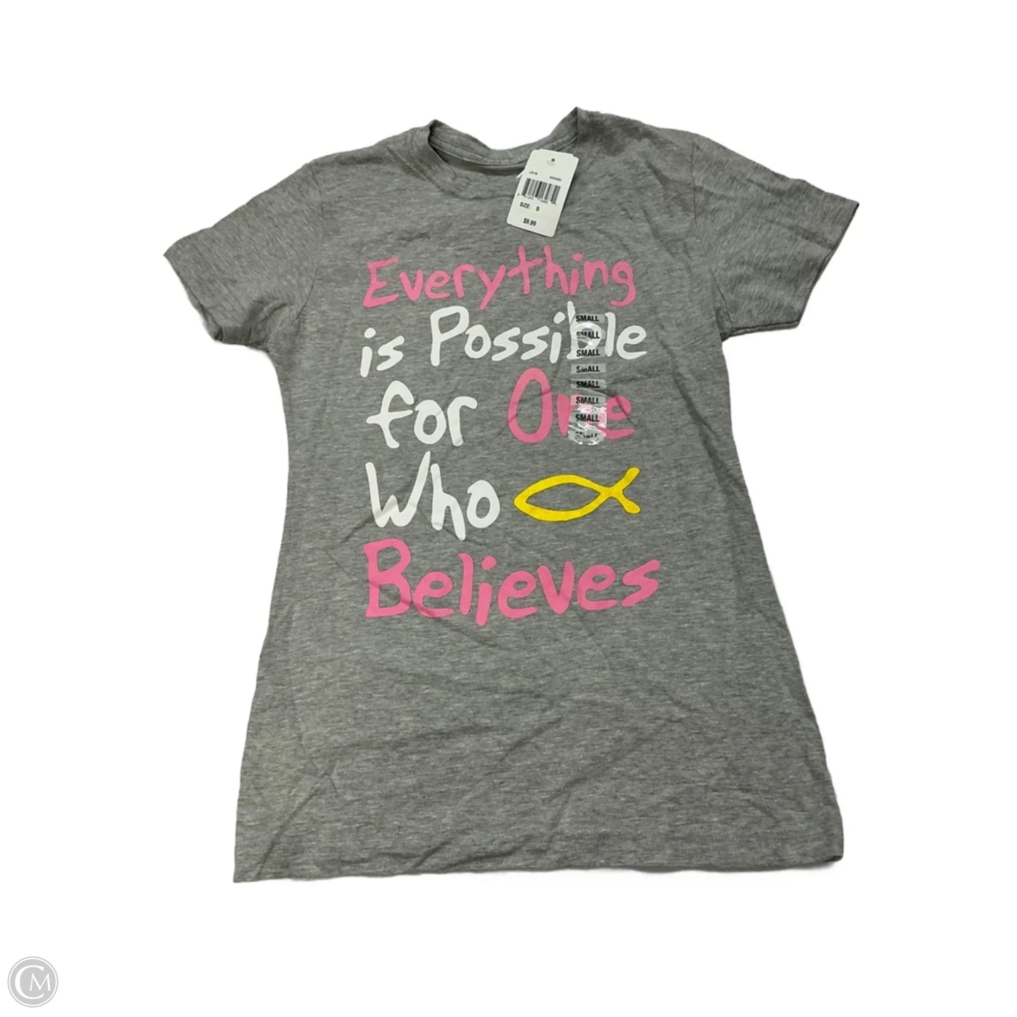 Top Short Sleeve Basic By pat catans In Grey, Size: S