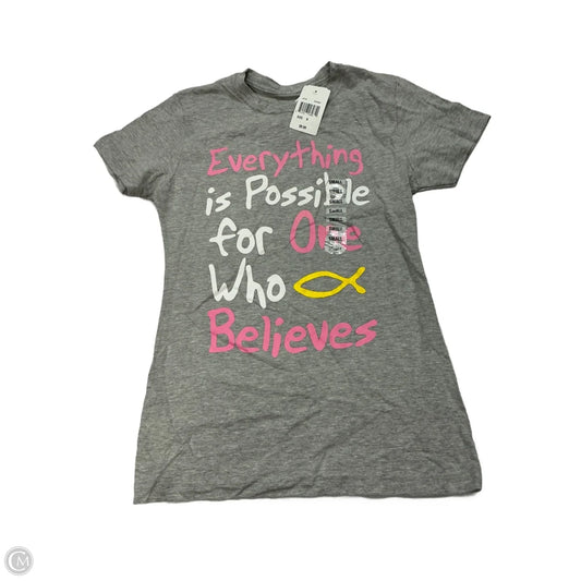 Top Short Sleeve Basic By pat catans In Grey, Size: S