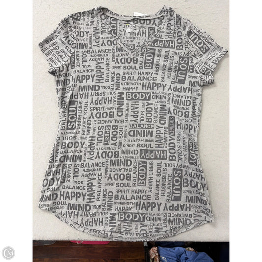Athletic Top Short Sleeve By Tek Gear In Grey, Size: M