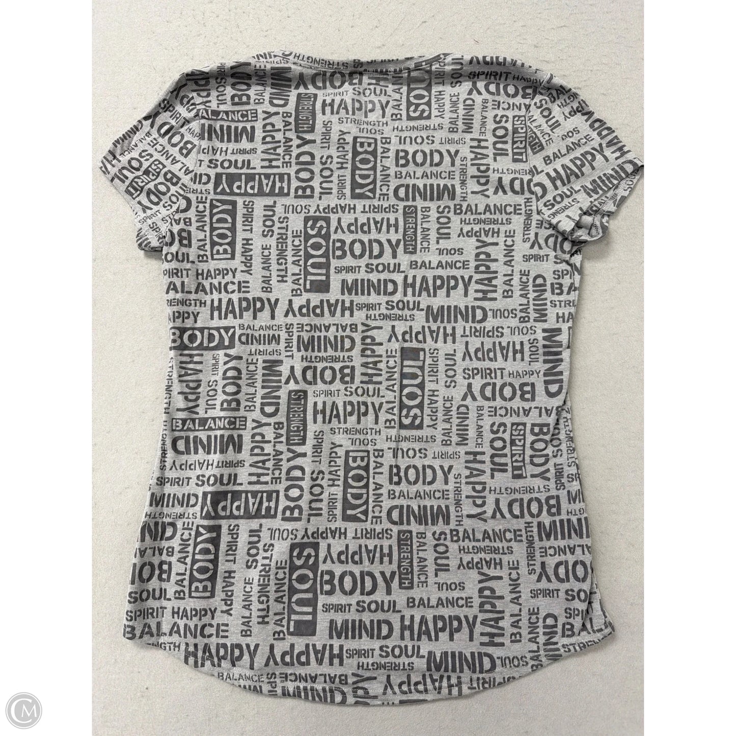 Athletic Top Short Sleeve By Tek Gear In Grey, Size: M