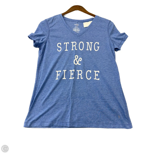 Athletic Top Short Sleeve By Danskin Now In Blue, Size: M