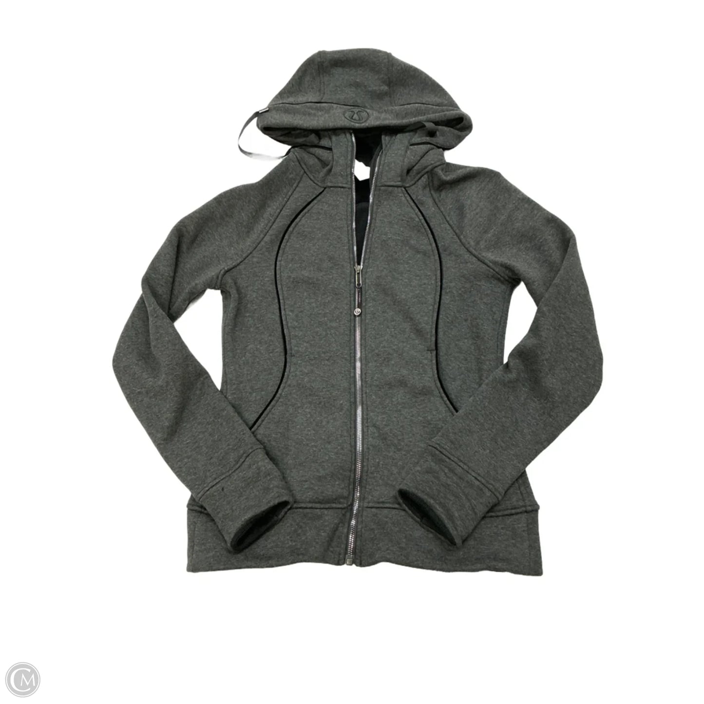 Athletic Jacket By Lululemon In Grey, Size: Small
