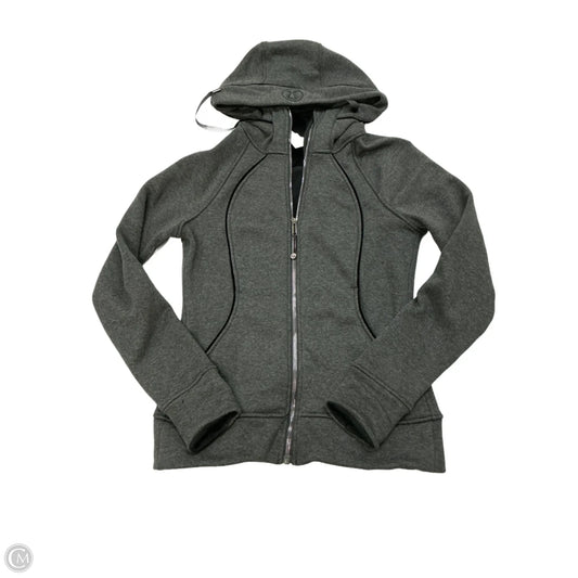 Athletic Jacket By Lululemon In Grey, Size: Small