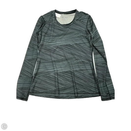 Athletic Top Long Sleeve Crewneck By Under Armour In Black & Grey, Size: M
