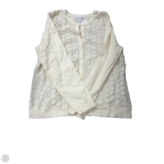 Sweater Cardigan By Charter Club In Cream, Size: Xl