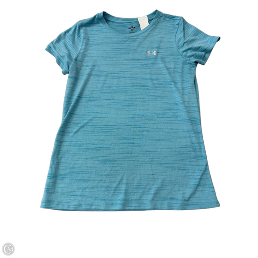 Athletic Top Short Sleeve By Under Armour In Blue, Size: M