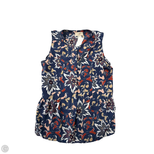 Top Sleeveless By Loft In Multi-colored, Size: S