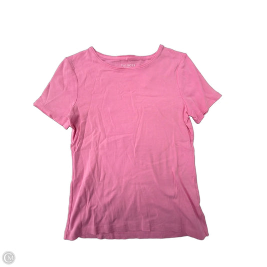 Top Short Sleeve Basic By Talbots In Pink, Size: S