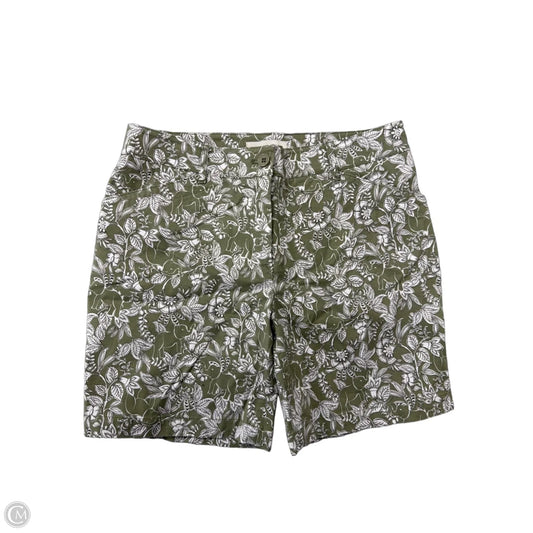 Shorts By Talbots In Green & White, Size: 6