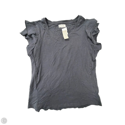 Top Short Sleeve By Maurices In Grey, Size: L