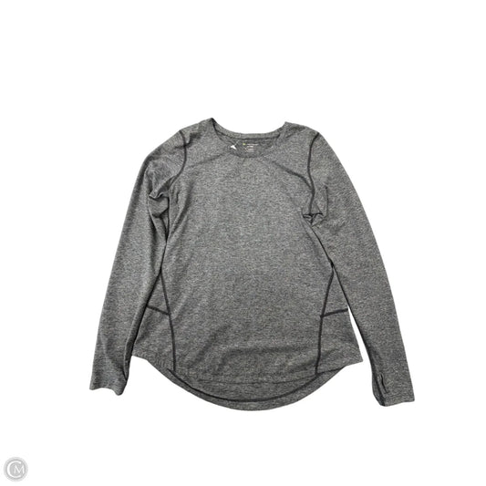 Athletic Top Long Sleeve Crewneck By Tek Gear In Grey, Size: M