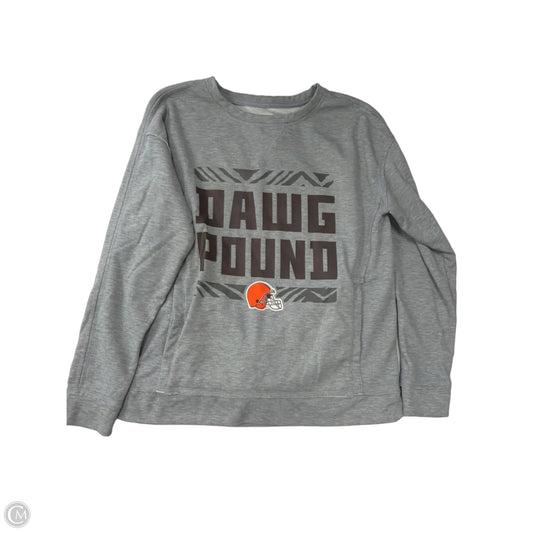 Athletic Sweatshirt Crewneck By Clothes Mentor In Grey, Size: S