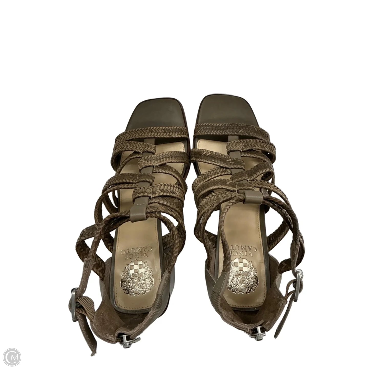 Sandals Heels Block By Vince Camuto In Brown, Size: 9.5