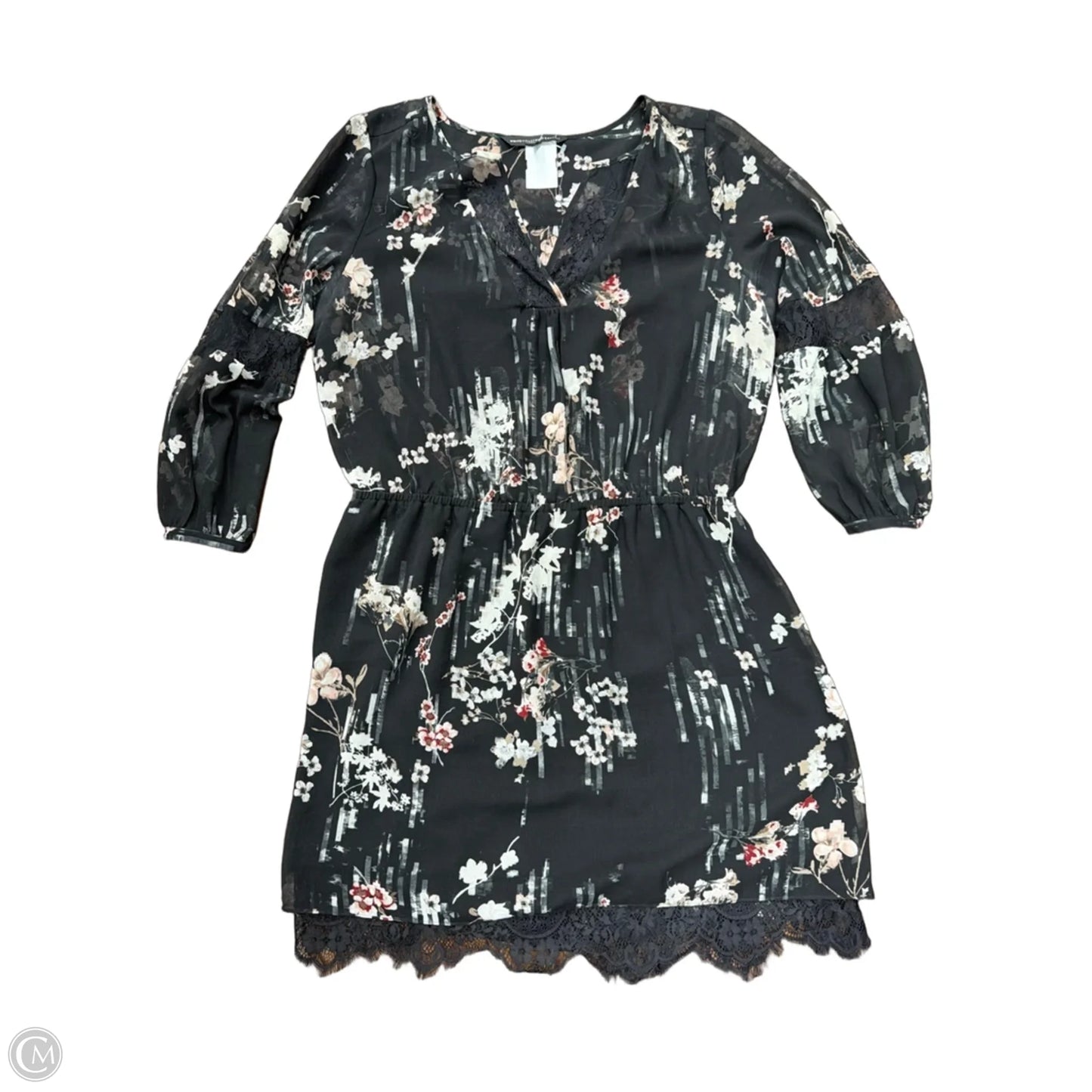 Dress Casual Midi By White House Black Market In Floral Print, Size: Xl