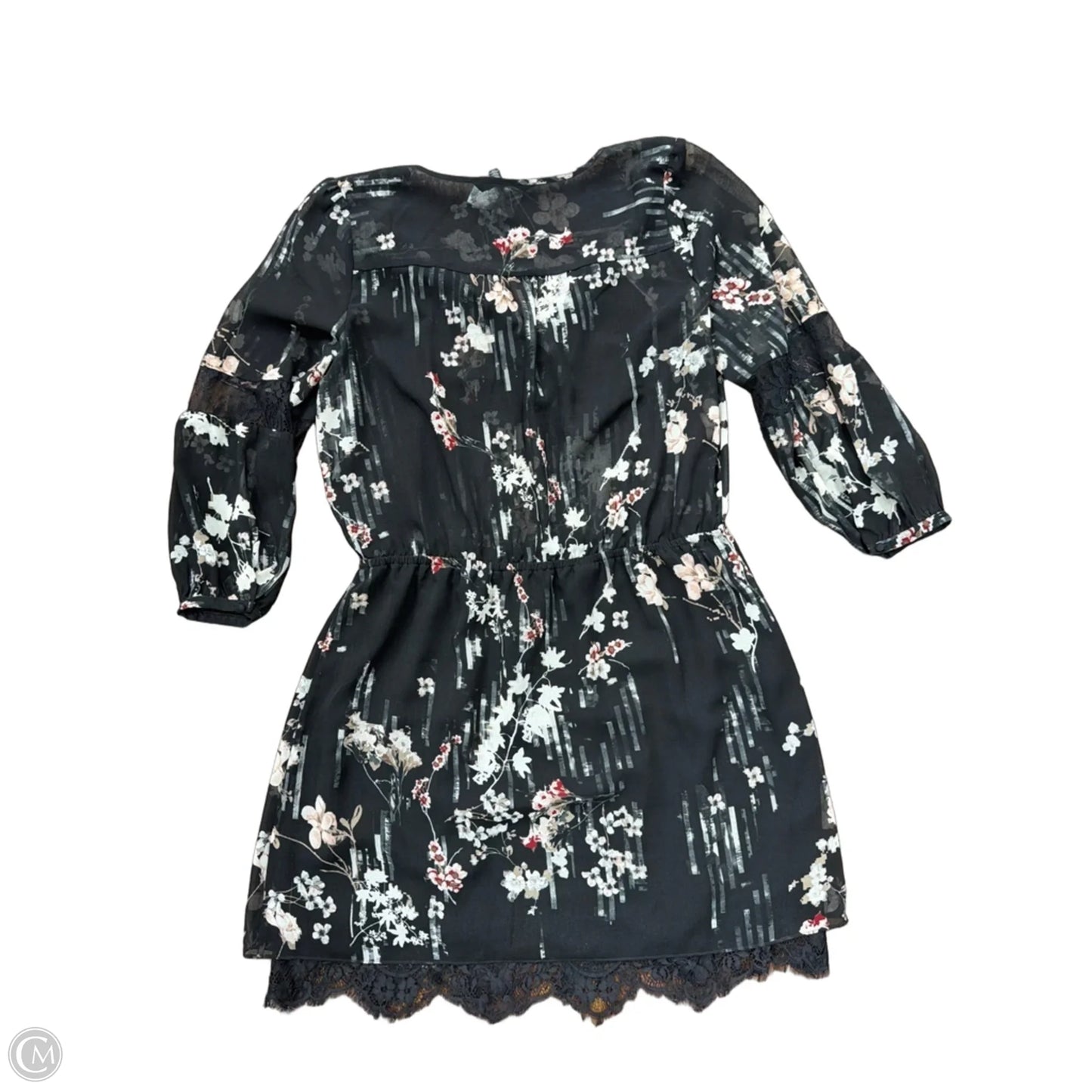 Dress Casual Midi By White House Black Market In Floral Print, Size: Xl