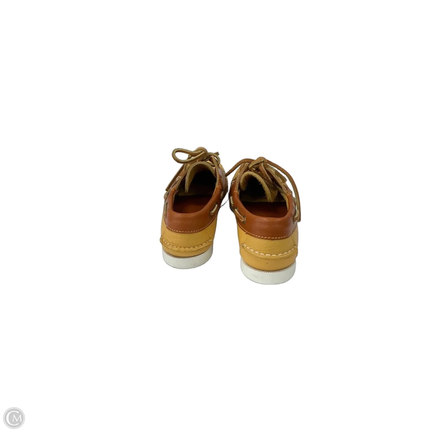 Shoes Designer By Dooney And Bourke In Brown & Yellow, Size: 6