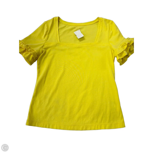 Top Short Sleeve Designer By Lilly Pulitzer In Yellow, Size: M