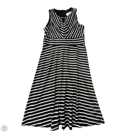Dress Casual Midi By Madison Leigh In Striped Pattern, Size: M
