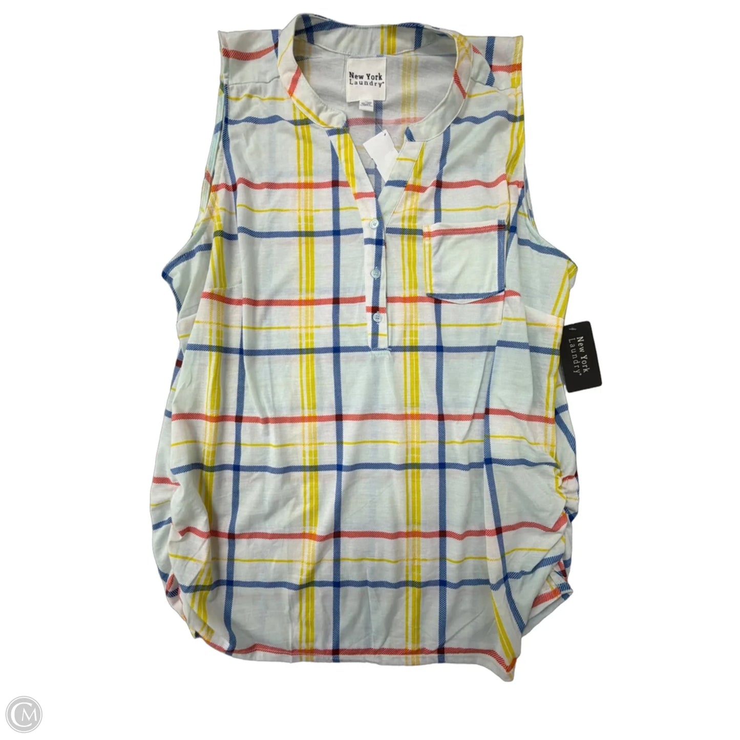 Top Sleeveless By New York Laundry In Plaid Pattern, Size: 3x