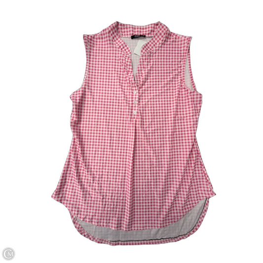 Top Sleeveless By Lily In Pink & White, Size: Xl