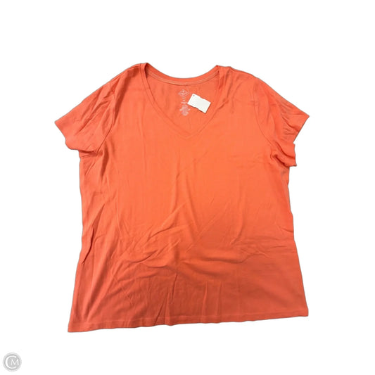 Top Short Sleeve Basic By St Johns Bay In Coral, Size: 2x
