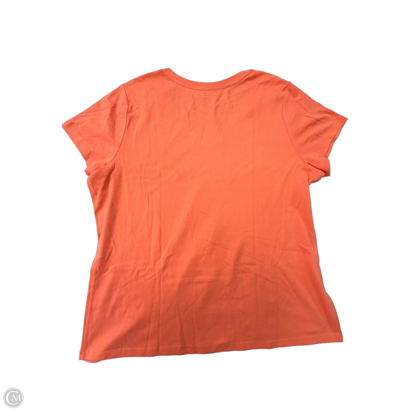 Top Short Sleeve Basic By St Johns Bay In Coral, Size: 2x