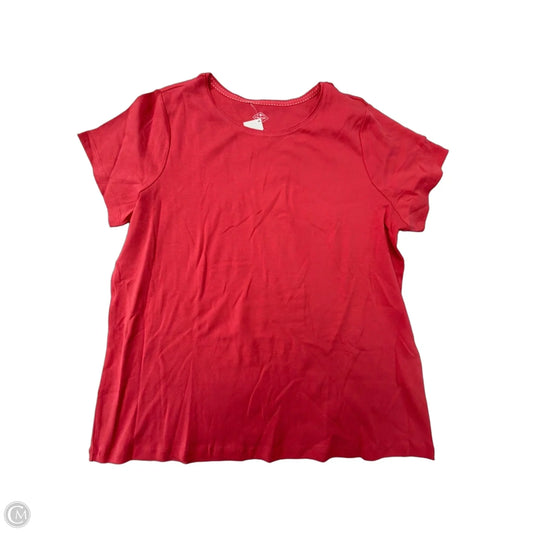 Top Short Sleeve Basic By St Johns Bay In Pink, Size: 2x