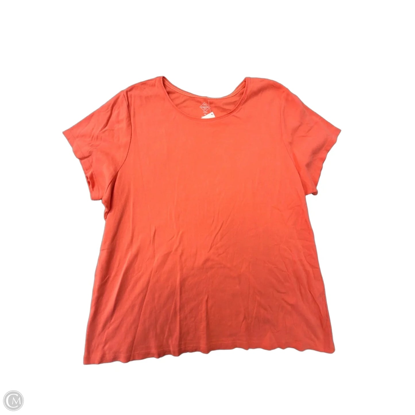 Top Short Sleeve Basic By St Johns Bay In Coral, Size: 3x