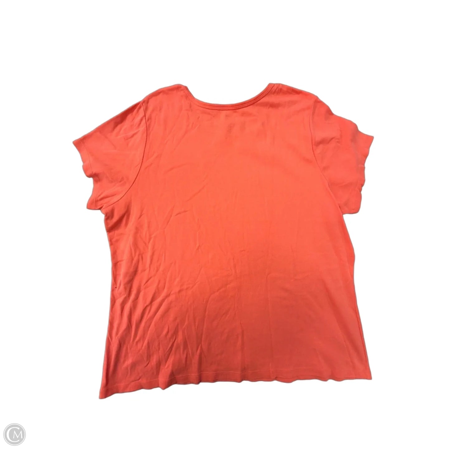Top Short Sleeve Basic By St Johns Bay In Coral, Size: 3x