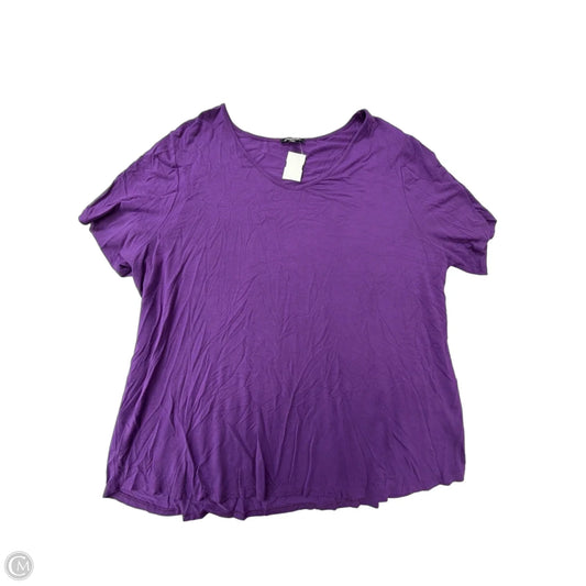 Top Short Sleeve Basic By Knapp Studio In Purple, Size: 3x