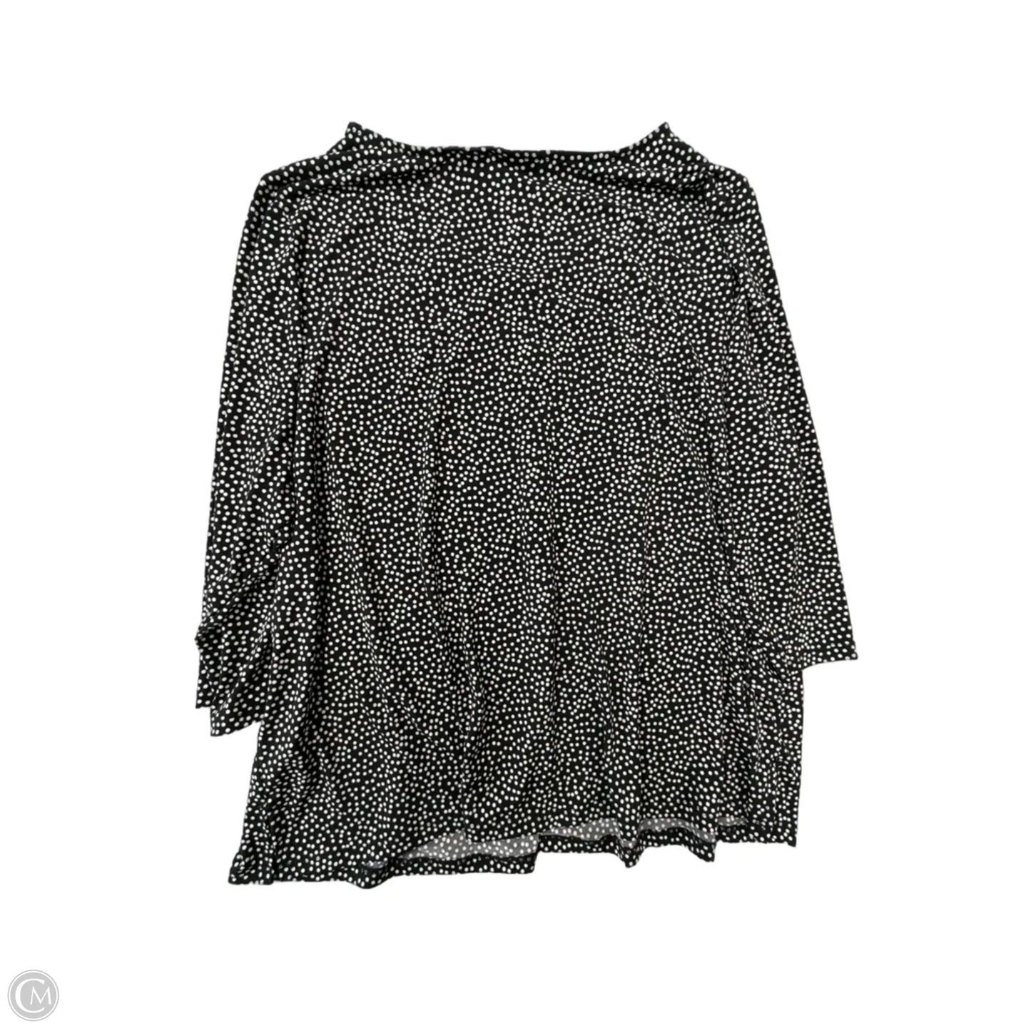 Top Long Sleeve By Tahari In Polkadot Pattern, Size: 2x