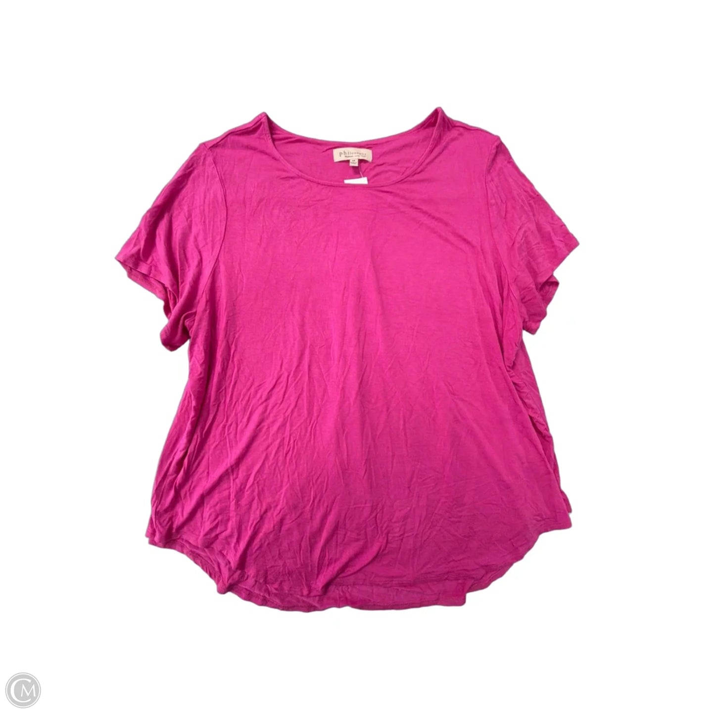 Top Short Sleeve Basic By Philosophy In Pink, Size: 3x