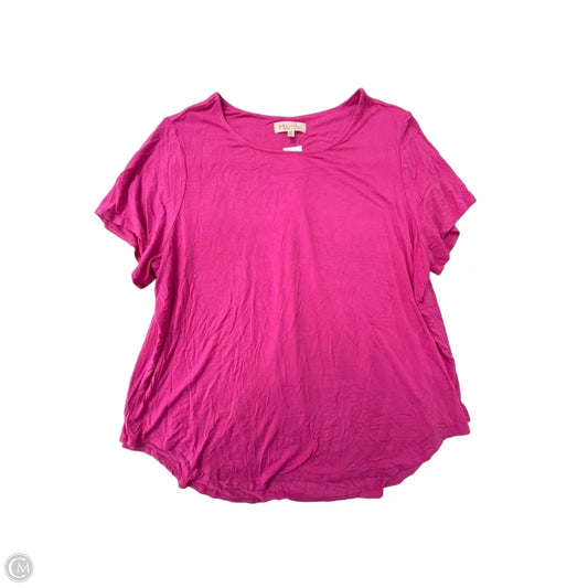 Top Short Sleeve Basic By Philosophy In Pink, Size: 3x