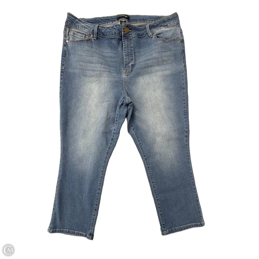 Jeans Straight By D Jeans In Blue Denim, Size: 22