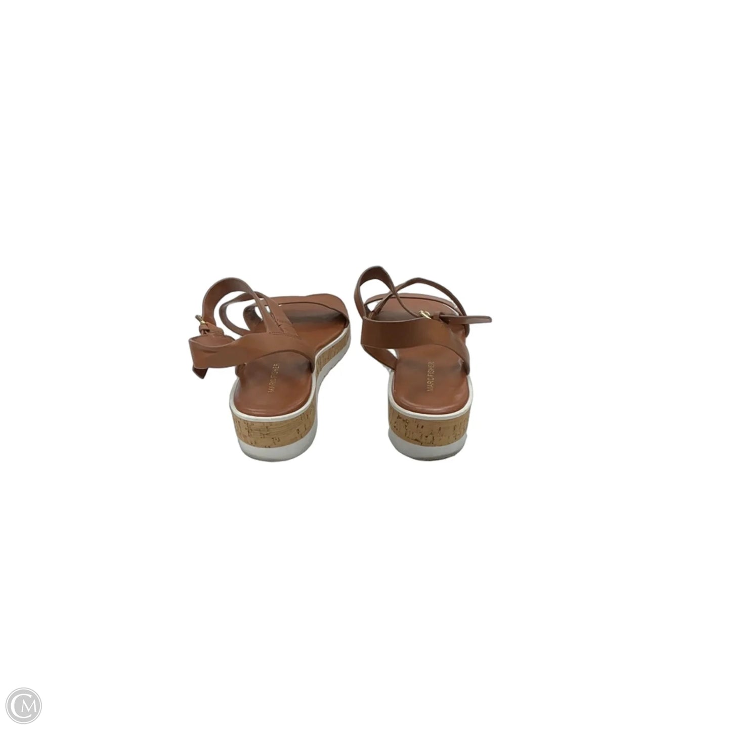 Sandals Flats By Marc Fisher In Brown & White, Size: 8