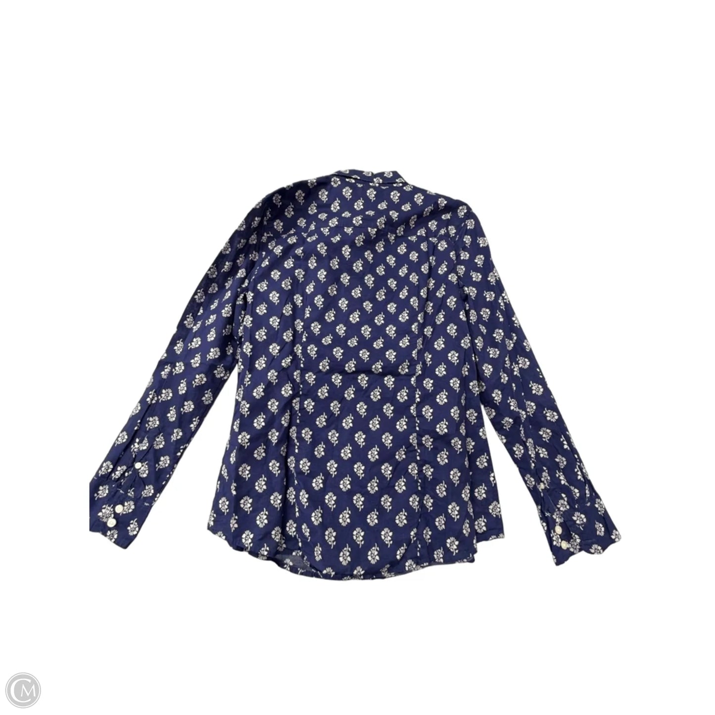 Top Long Sleeve By J. Crew In Blue & White, Size: S
