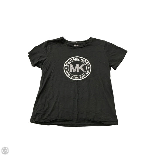 Top Short Sleeve Designer By Michael Kors In Black & White, Size: M