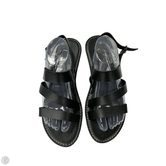 Sandals Flats By Clothes Mentor In Black, Size: 13