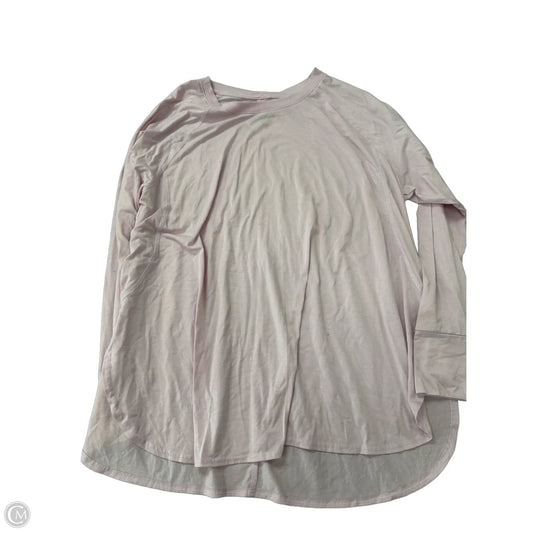Athletic Top Long Sleeve Crewneck By Tek Gear In Pink, Size: 2x