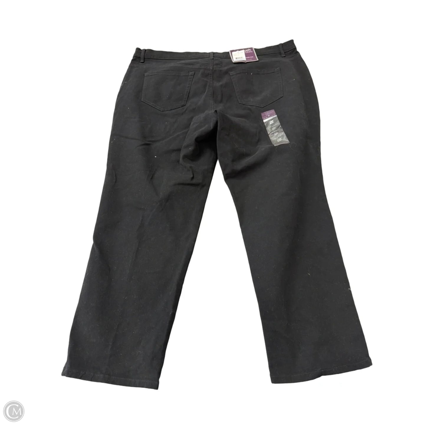 Jeans Straight By Gloria Vanderbilt In Black Denim, Size: 20