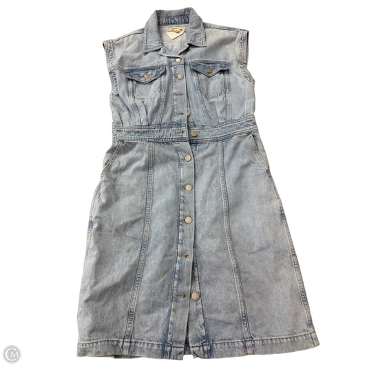 Dress Casual Midi By Madewell In Blue Denim, Size: S